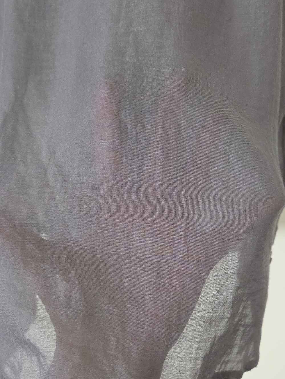 LOFT Slate Gray Sleeveless Ruffle-Front Blouse - Picture 8 of 8